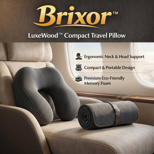 Brixor™ JetSet™ Compact Travel Pillow